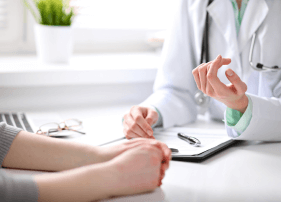 doctor consult patient with sleep disorder